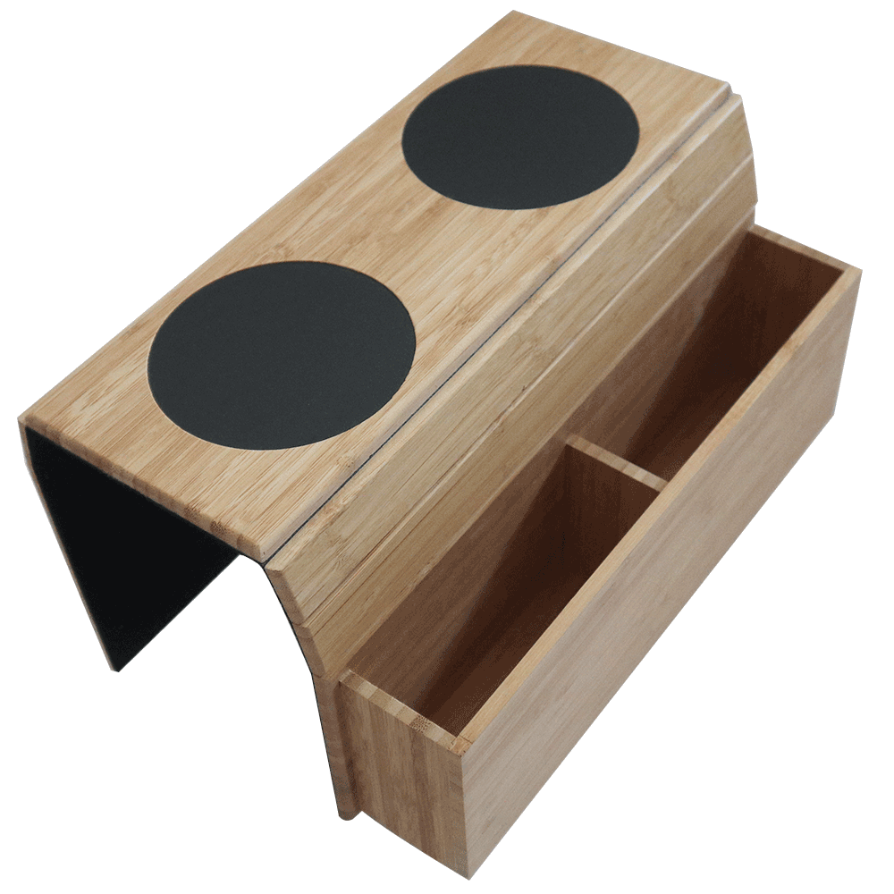 AKCE Bambusová odkládací podložka na sedačku, CADDY II. jakost