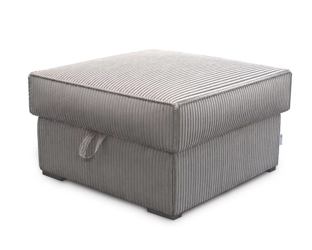 AKCE Béžový taburet SMART COSARO s úložným prostorem 65x65 cm II. jakost