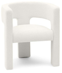 AKCE Bílé designové křeslo ALPAH B II. jakost