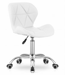 AKCE Bílé kancelářské křeslo AVOLA z eko kůže II. jakost