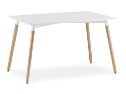 AKCE Bílý jídelní stůl ADRIA 120x80 cm II. jakost