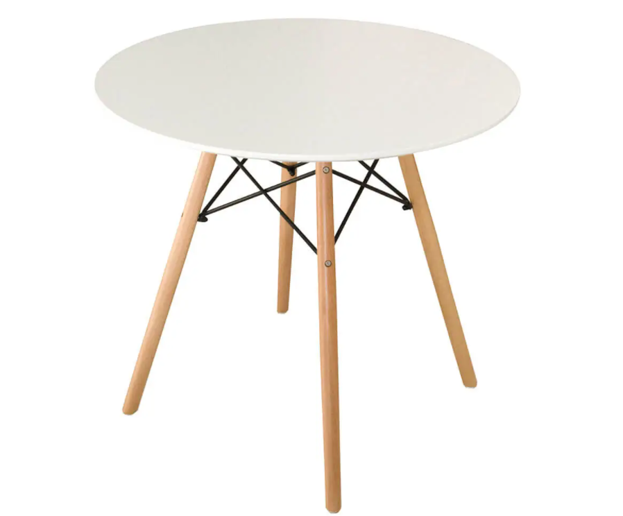 AKCE Bílý jídelní stůl OSLO 90x90 II. jakost