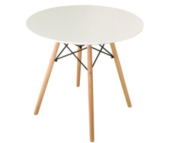 AKCE Bílý jídelní stůl OSLO 90x90 II. jakost