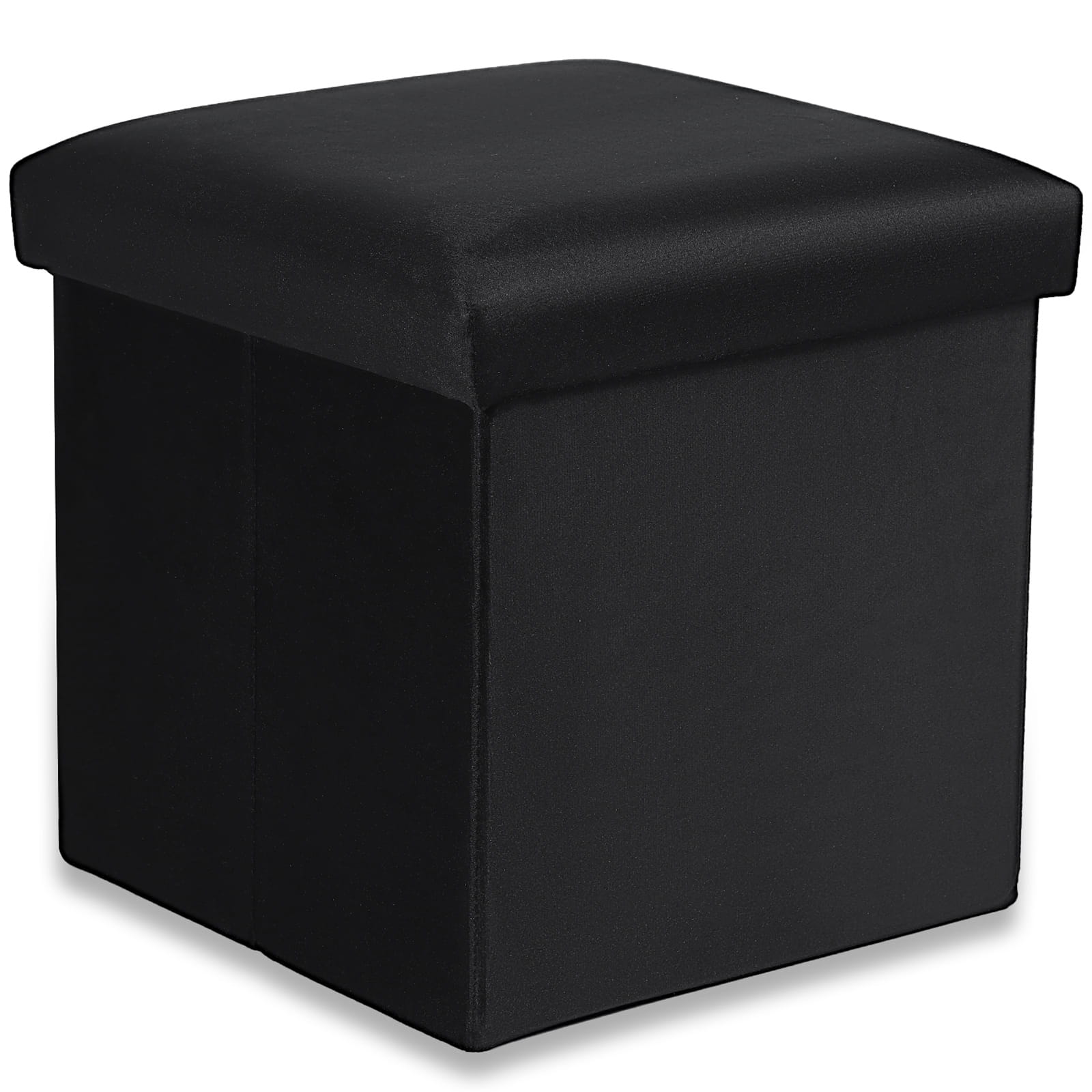 AKCE Černý skládací taburet CUBEXO VELVET M II. jakost