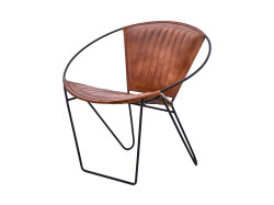 AKCE Designové křeslo PANCHO hnědé II. jakost