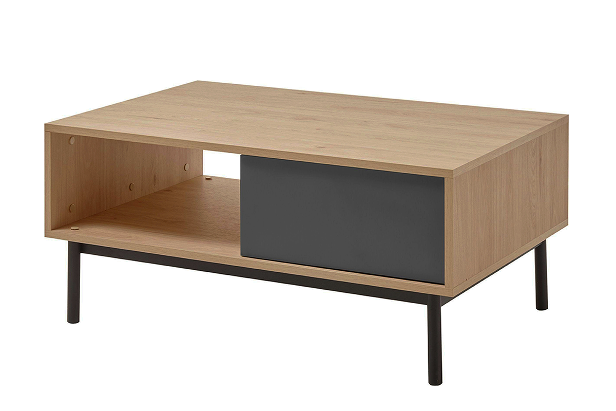 AKCE Grafitový konferenční stolek BERGEN BL104 v dekoru dub jackson II. jakost