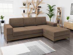 AKCE Hnědá rohová sedací souprava SPARK II. jakost Varianta: Pravý roh