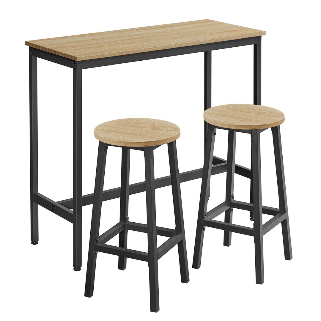 AKCE Jídelní set 1+2, barový stůl 100x40 cm a barové židle TAYLOR SONOMA II. jakost