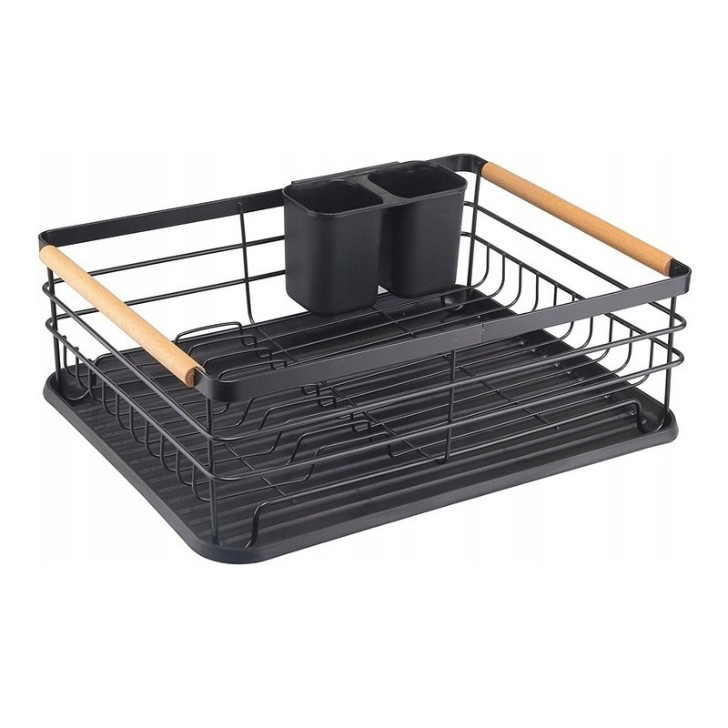 AKCE Kovový odkapávač na nádobí AVERO černý II. jakost