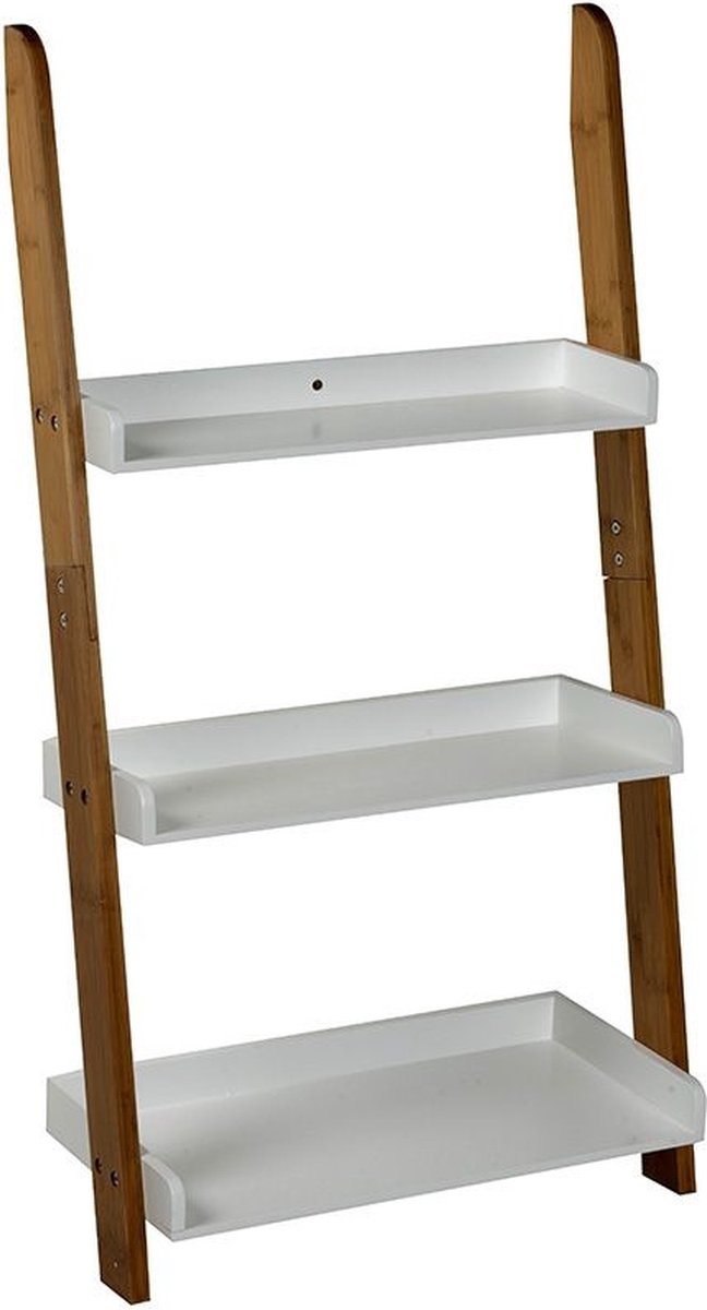 AKCE Nástěnný regál s 3 policemi STEPIO, 54x78 cm, bílý II. jakost