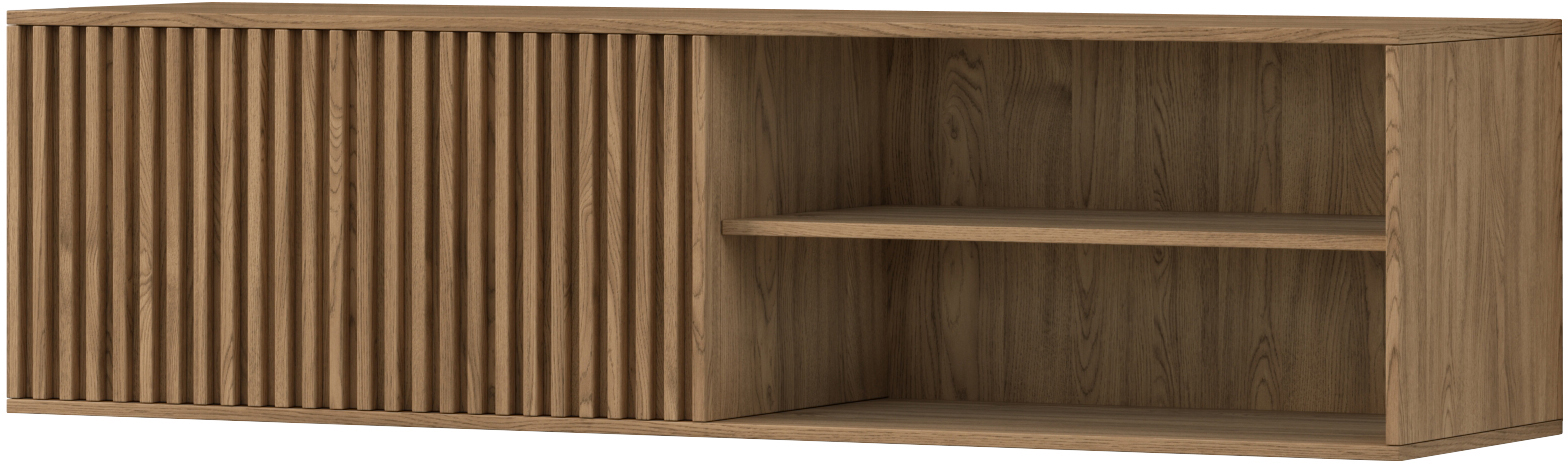AKCE Nástěnný TV stolek ENTSIAN 150x40cm, dub artisan II. jakost