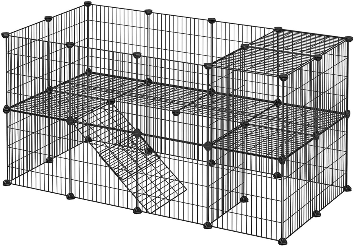 AKCE Ohrada pro malá zvířata ANIMAL 143x73x71 cm, černá II. jakost