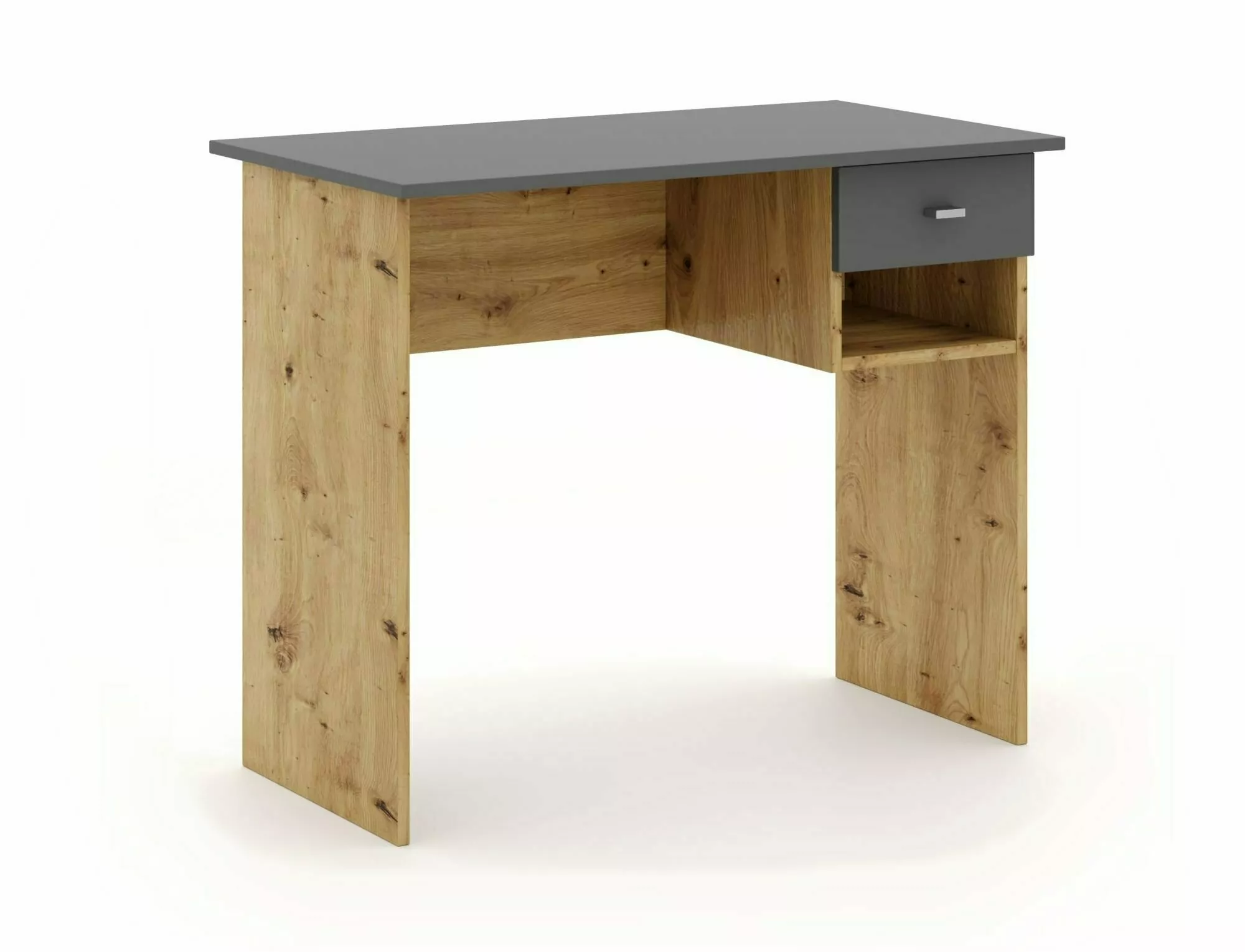 AKCE Psací stůl v dekoru dub artisan s antracitovou deskou B-011 II. jakost