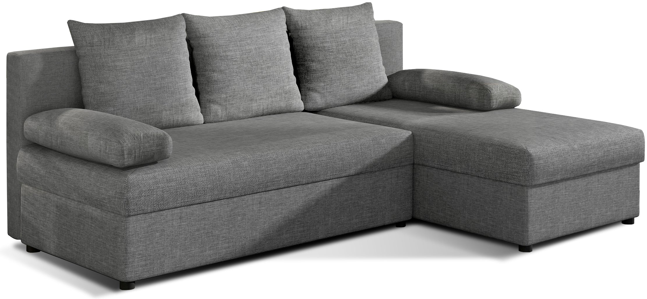 AKCE Šedá rozkládací rohová pohovka GINO, oboustranná II. jakost