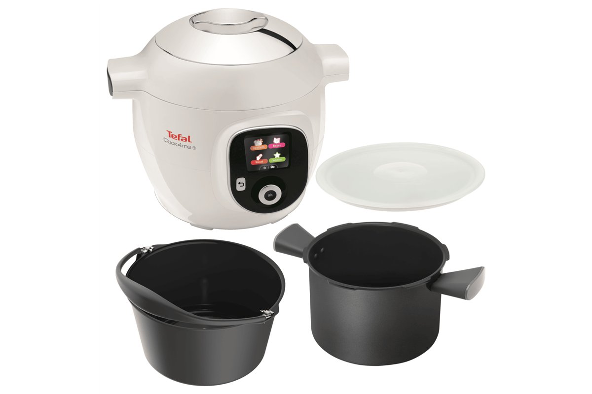 Akční set elektrický hrnec Tefal Cook4me+ a příslušenství nádoba, forma na pečení a víko