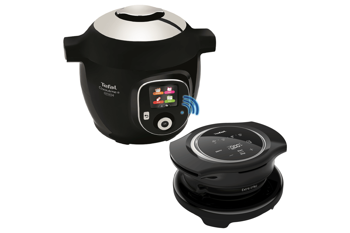 Akční set elektrický hrnec Tefal Cook4me+ Connect a příslušenství horkovzdušná fritéza