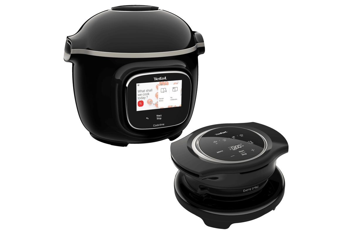 Akční set elektrický hrnec Tefal Cook4me+ Touch a příslušenství horkovzdušná fritéza