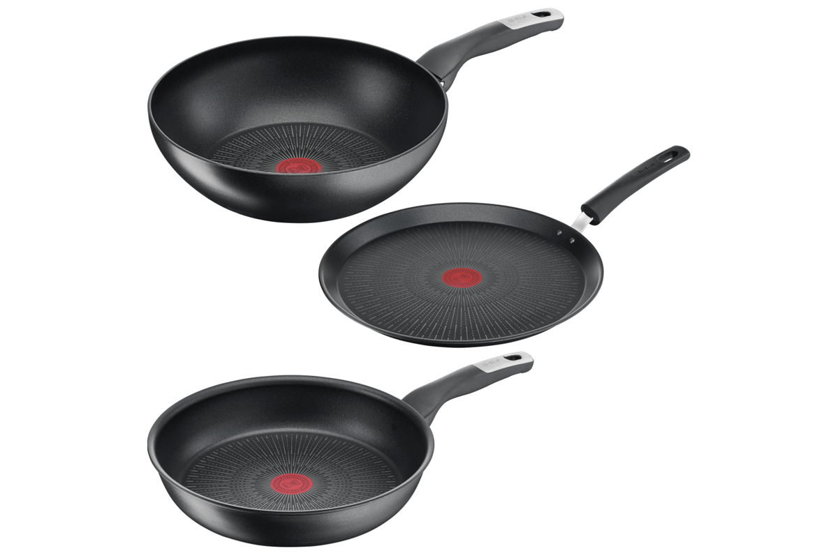 Akční set pánví Tefal Unlimited wok 28, klasická 26 cm a palačinková 25 cm