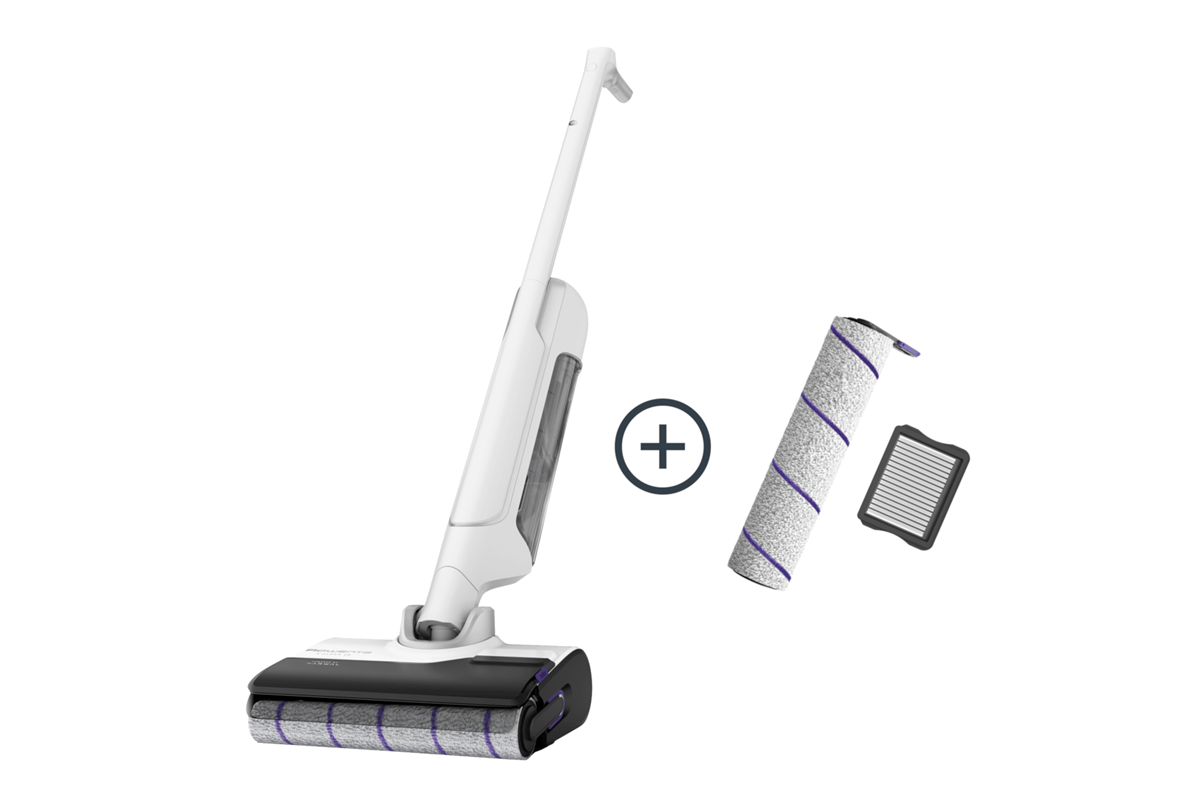 Akční set podlahová myčka Rowenta X-Clean 10 GZ7035 + náhradní kartáče a omyvatelné filtry