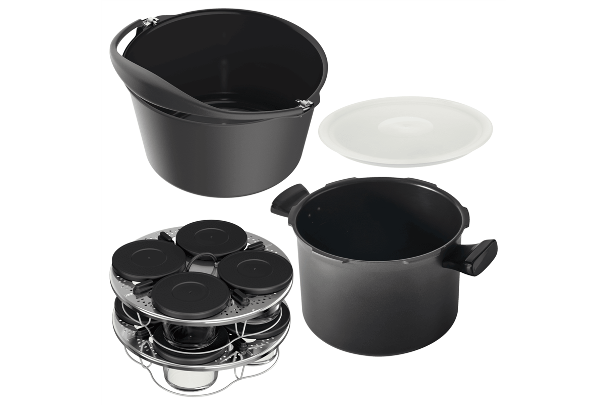 Akční set příslušenství k hrnci Tefal Cook4me+ Touch nádoba, forma na pečení, víko a skleničky