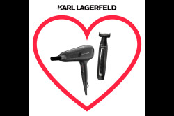 Akční set pro pár fén na vlasy Rowenta Karl Lagerfeld CV581LF0 a zastřihovač Rowenta Karl Lagerfeld