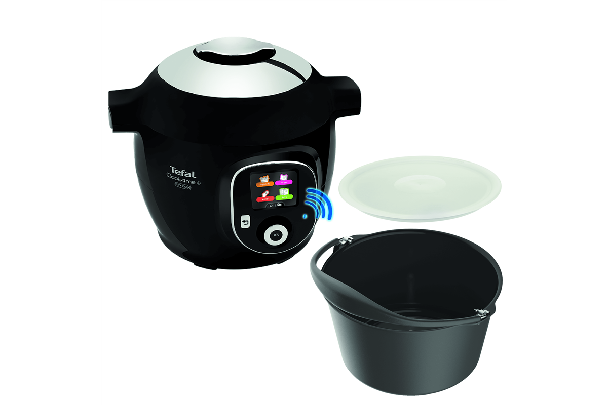 Akční set produktů Tefal Cook4me+ Connect CY855830 + XA609011 + XA608000