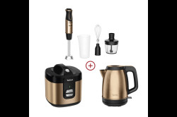 Akční set spotřebičů Tefal Coppertinto KI280G10 + RK364G10 + HB656G10