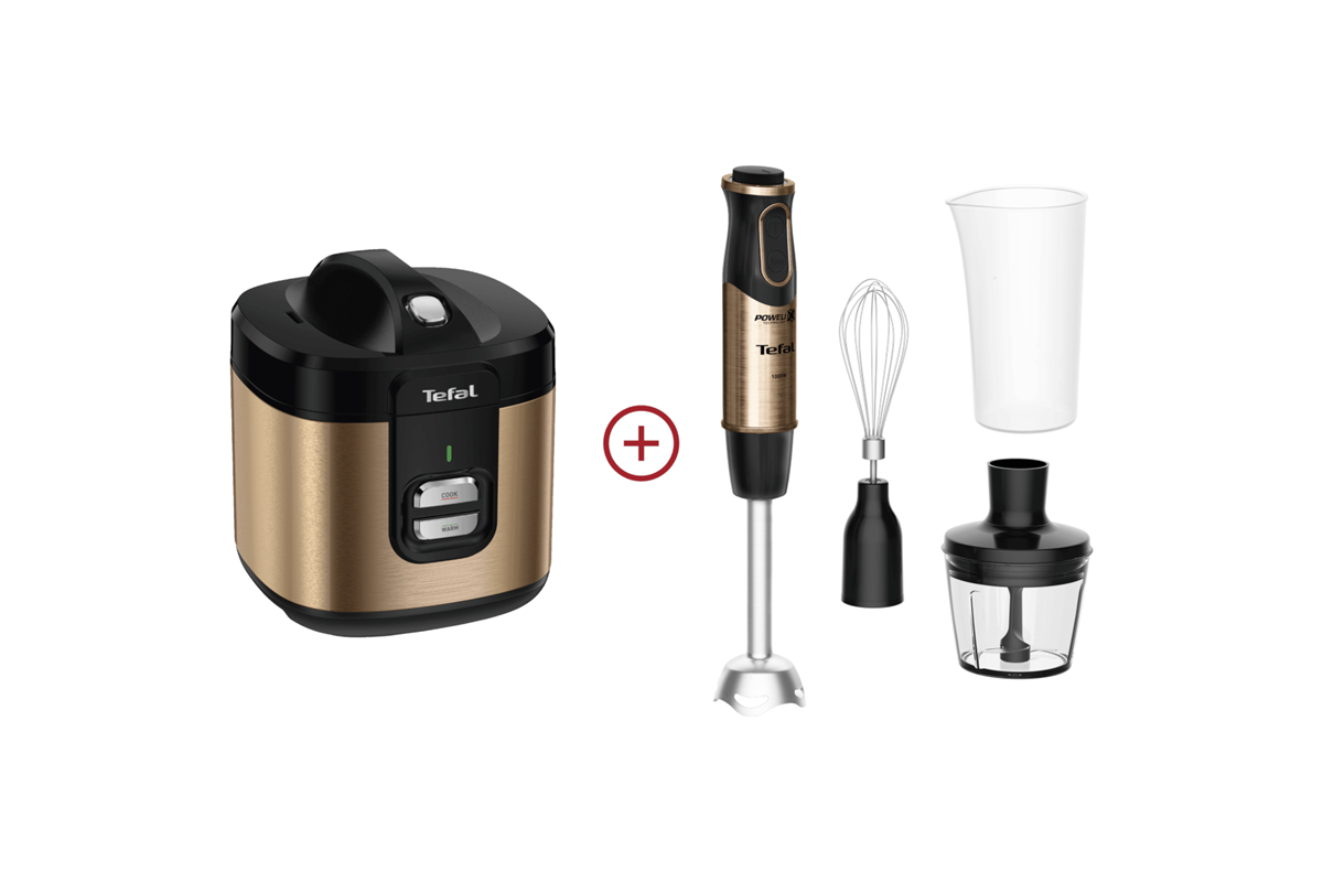 Akční set spotřebičů Tefal Coppertinto RK364G10 + HB656G10