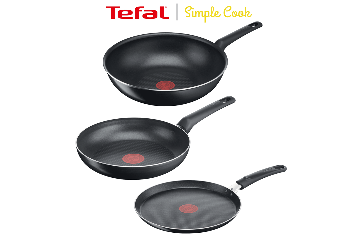 Akční set Tefal Simple Cook B5560253 + B5561053 + B5561953 Single Beginner