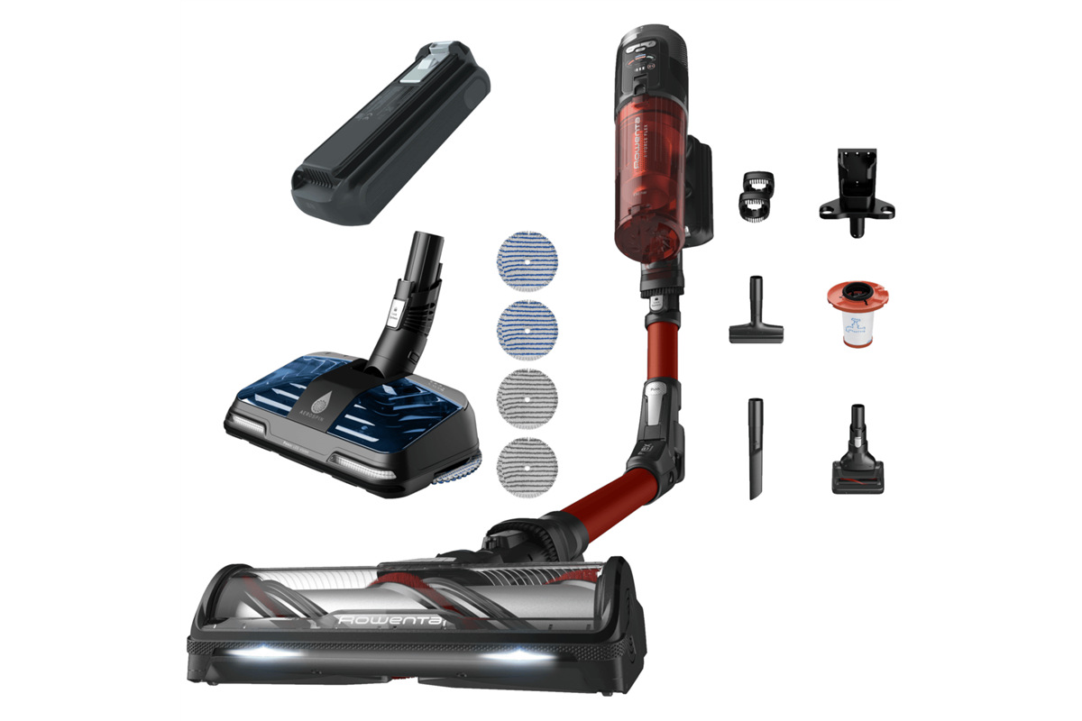 Akční set tyčový vysavač Rowenta X-Force Flex 13.60 Animal a příslušenství baterie, mopovací hlavice