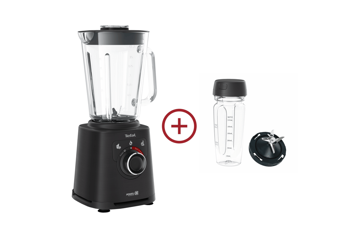 Akční set vysokorychlostní mixér Tefal PerfectMix+ Glass BL87G8 + cestovní láhev a náhradní čepele