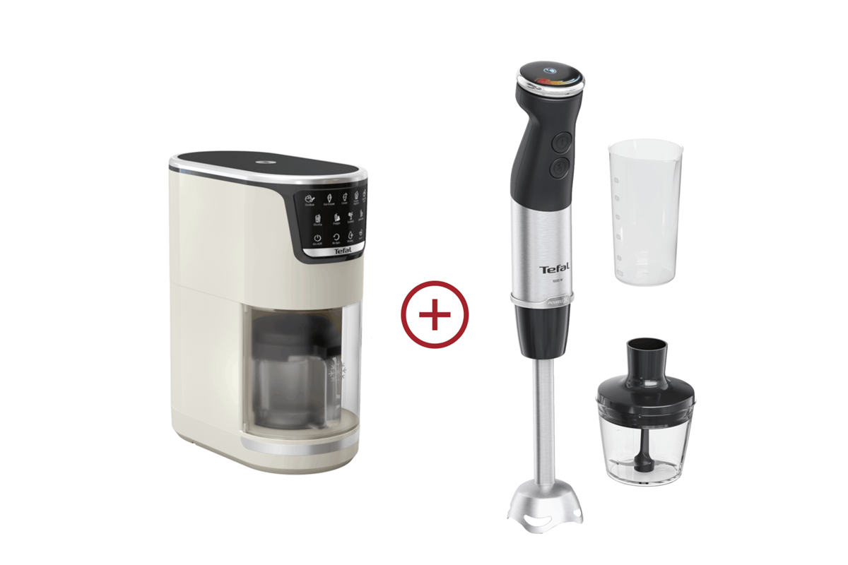 Akční set zmrzlinovač Tefal Dolci IG602AE0 + tyčový mixér Tefal Quickchef+ HB672830