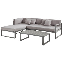 Ambia Garden ZAHRADNÍ SEDACÍ SOUPRAVA kov, textil