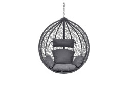 Antracitově černé závěsné křeslo KOKON bez stojanu