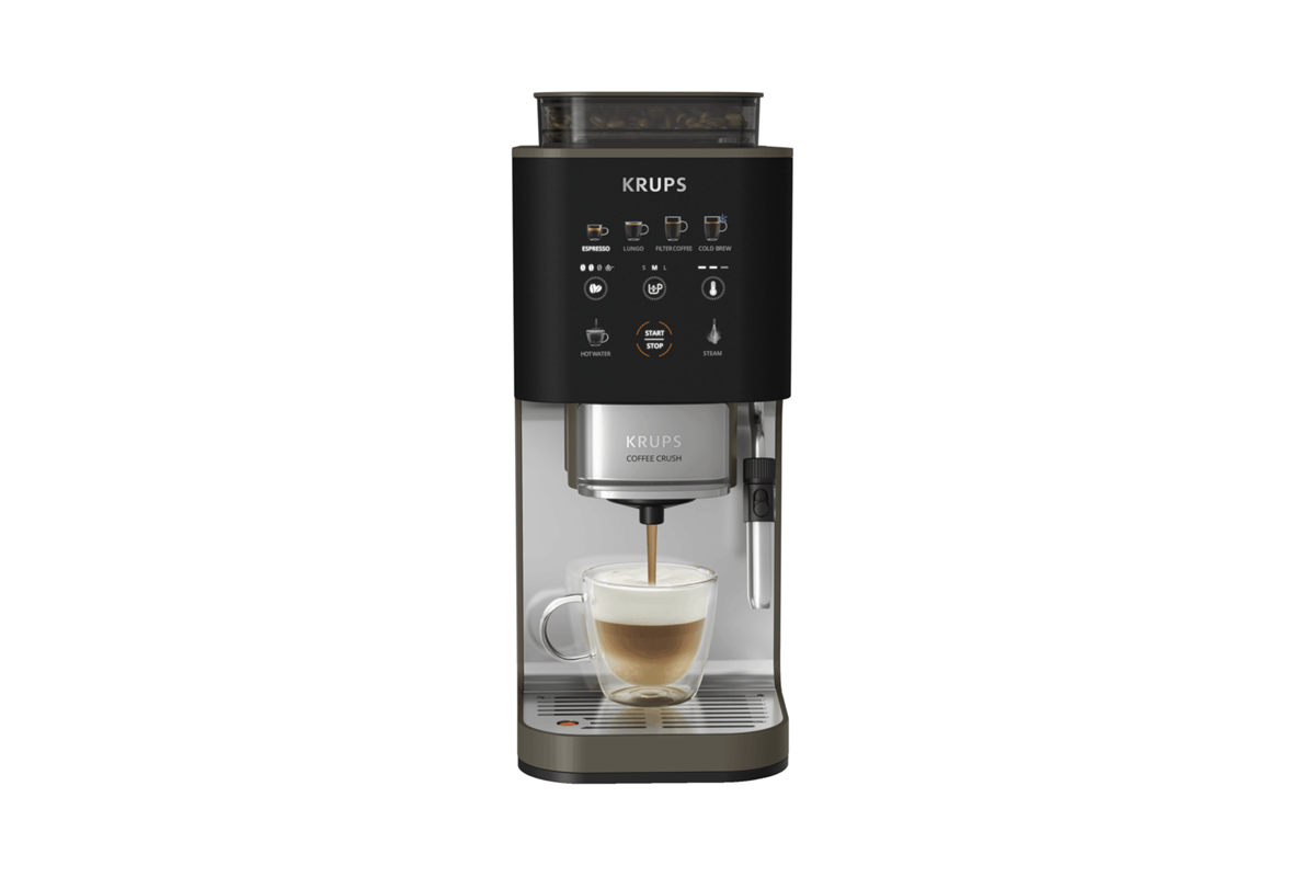 Automatický kávovar KRUPS Coffee Crush Experience SA403BE0 Tmavě šedá