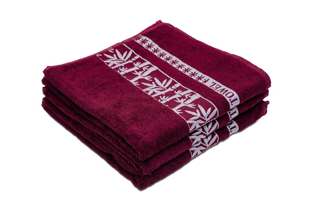 Bambusová osuška BAMBOO 70x140 cm vínová, 70% bambus | 30% bavlna