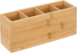 Bambusový organizér se 4 přihrádkami 4COMP 22,6x7,2x9,7 cm