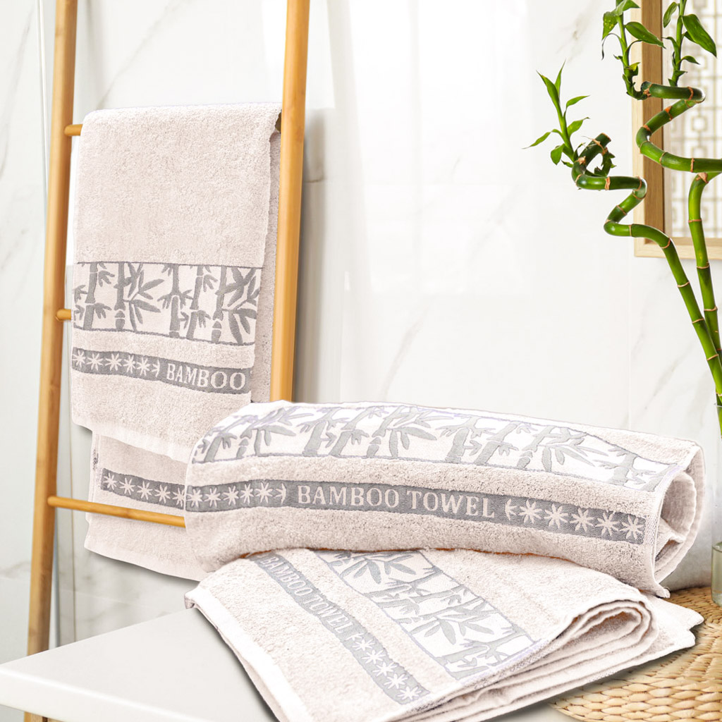 Bambusový ručník BAMBOO 50 x 90 cm krémový, 70% bambusové vlákno | 30% bavlna
