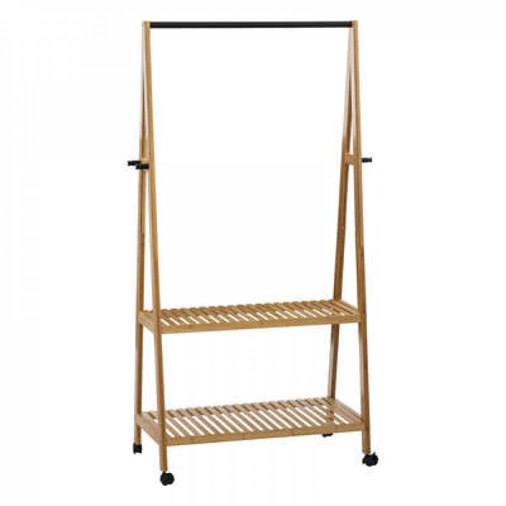Bambusový šatní regál na kolečkách RANGO