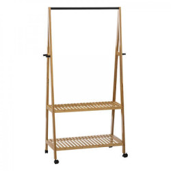 Bambusový šatní regál na kolečkách RANGO