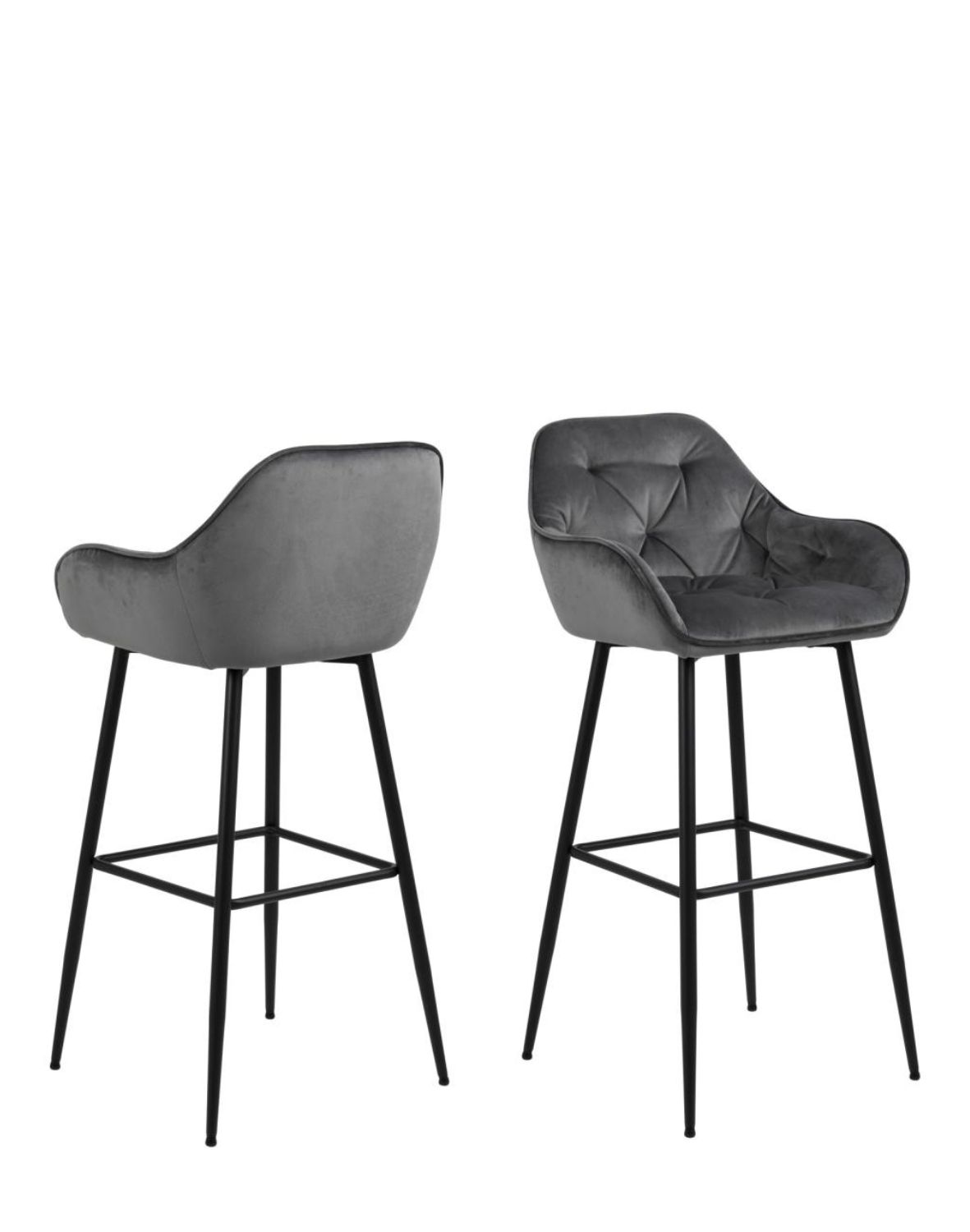 Barová židle Brooke, tmavě šedá (90452)