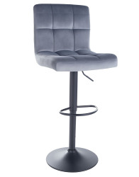 Barová židle C105 Velvet šedá