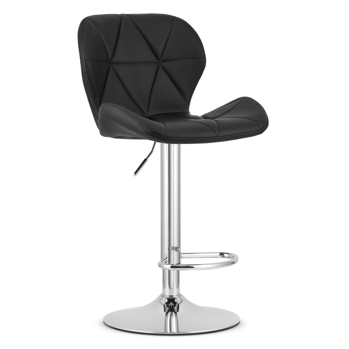 Barová židle z eko kůže WEST, černá