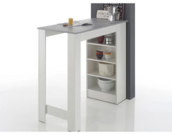 Barový stůl Mojito, bílý/šedý beton