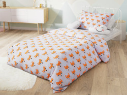 Bavlněné povlečení do postýlky LIŠKA bílé