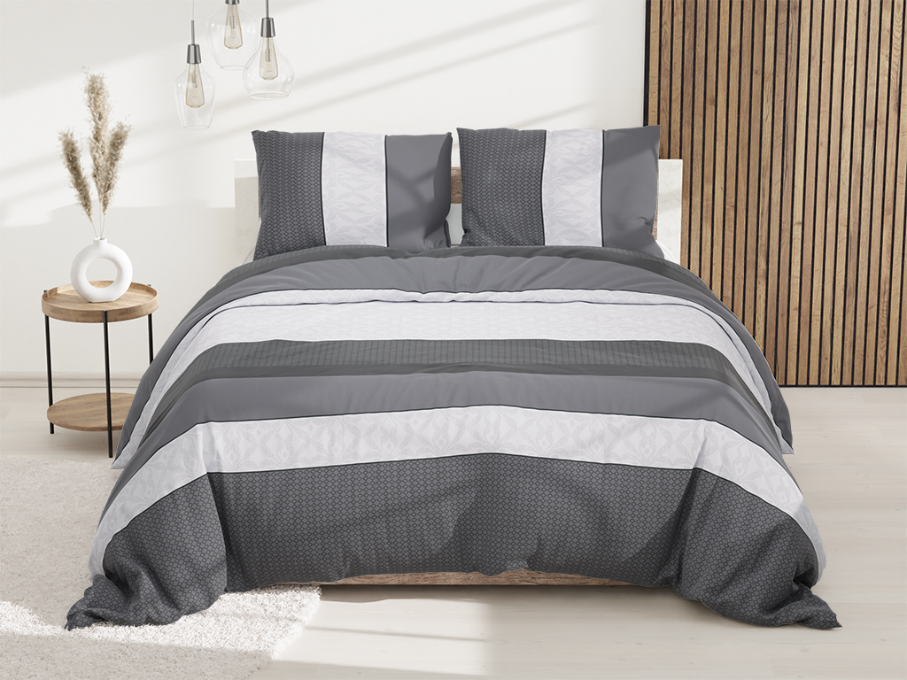 Bavlněné povlečení HUGO šedé Rozměr povlečení: 70 x 90 cm | 140 x 200 cm