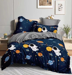 Bavlněné povlečení KOSMONAUT modré Rozměr povlečení: 70 x 90 cm | 140 x 200 cm