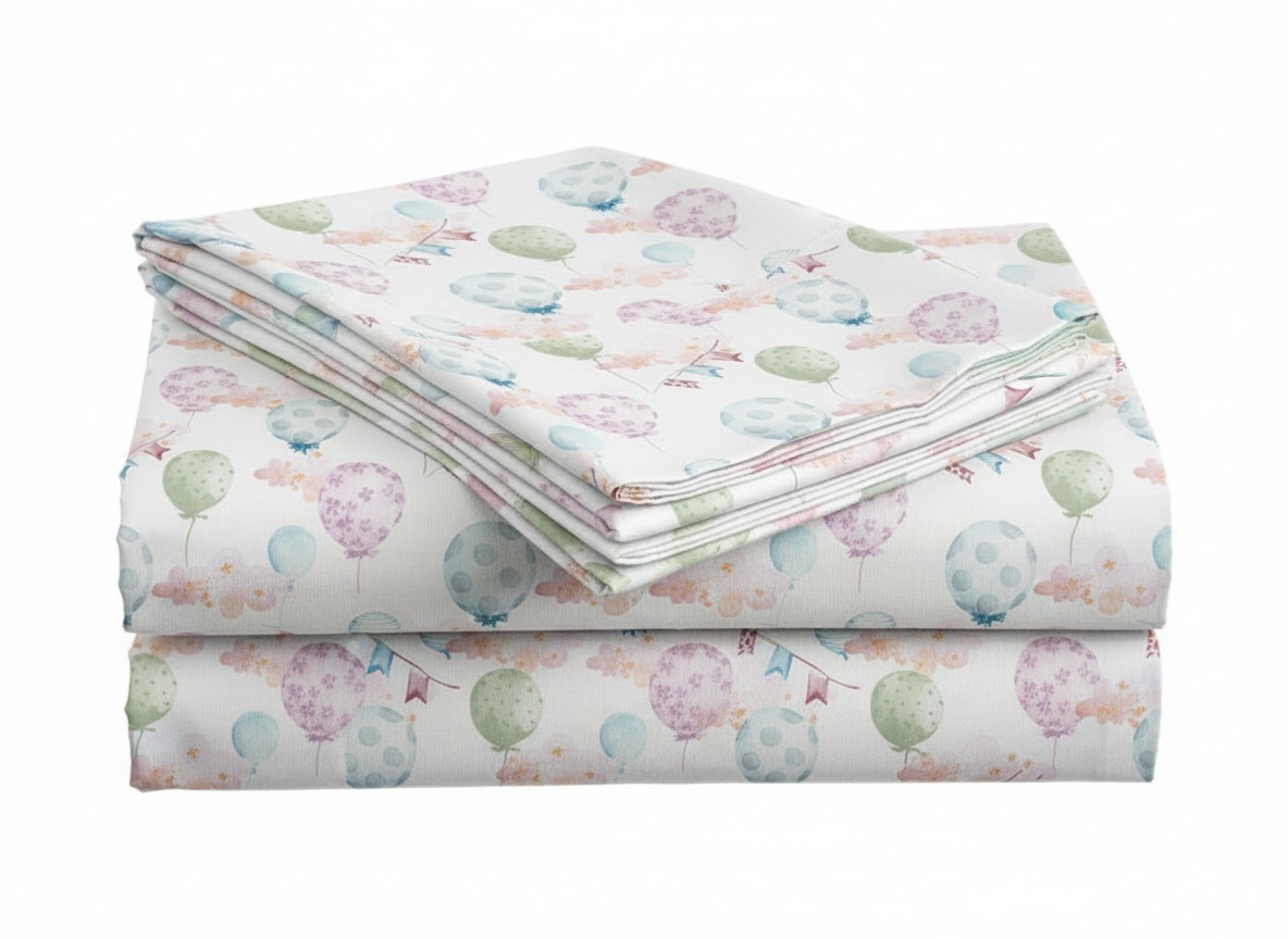 Bavlněné prostěradlo do dětské postýlky BALUNEA bílé 110x160 cm