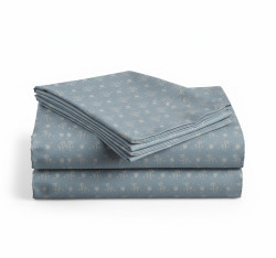 Bavlněné prostěradlo do dětské postýlky FOXIVA modrošedé 110x160 cm