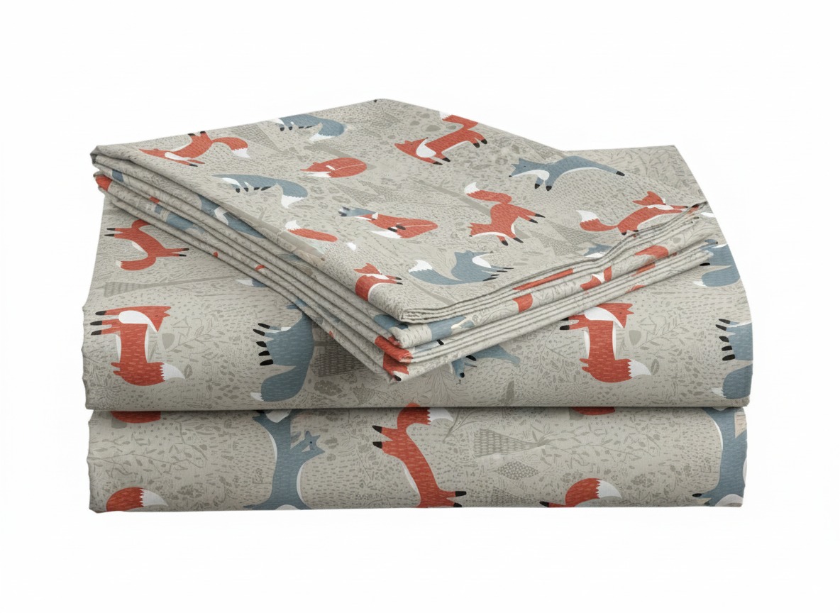 Bavlněné prostěradlo do dětské postýlky FOXIVA šedé 110x160 cm